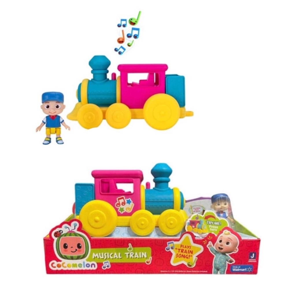 Cocomelon Musical Train Toy - Vibrant Pink, Yellow, Blue